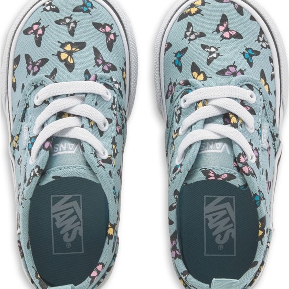 Vans Girls/Kids Butterfly Print Sneakers great condition